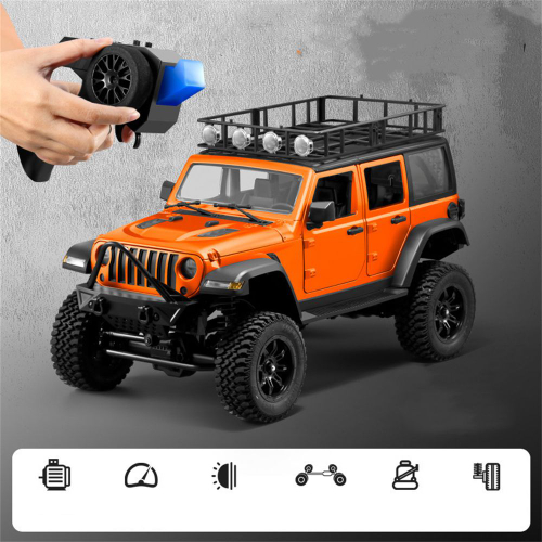 Радиоуправляемый внедорожник MN MODEL Jeep Wrangler RTR 4WD масштаб 1:12 2.4G - MN-128 ORANGE