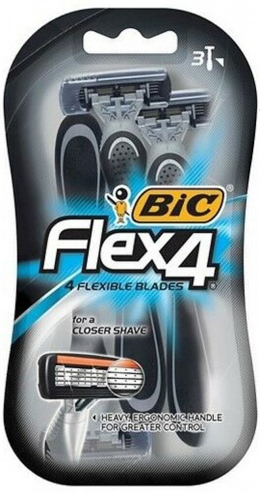 Bic одноразовые станки Bic Flex-4 Nano Tech 3 шт