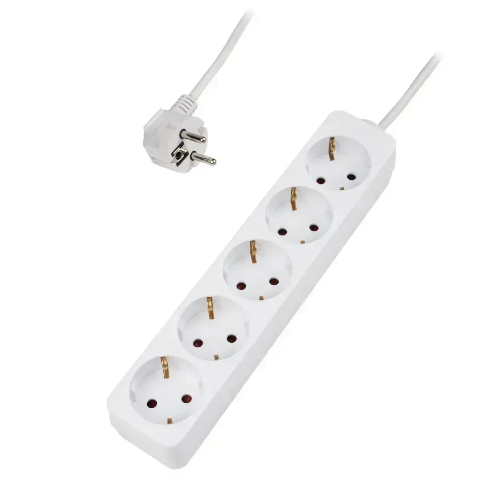 Удлинитель бытовой ФАZA с заземлением и выключением 5 гнезд 5 метров FEG-05-500