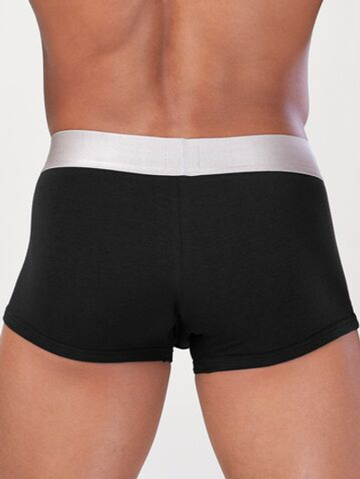 Мужские трусы-боксеры с серебристой резинкой (Размер: XXL) (Цвет: черный)