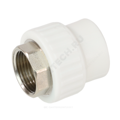 Муфта PP-R комбинированная белая Дн 40х1 1/4" ВР под ключ VALFEX 10134040
