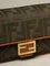 Сумка Fendi из холщовой ткани коричневого цвета Baguette