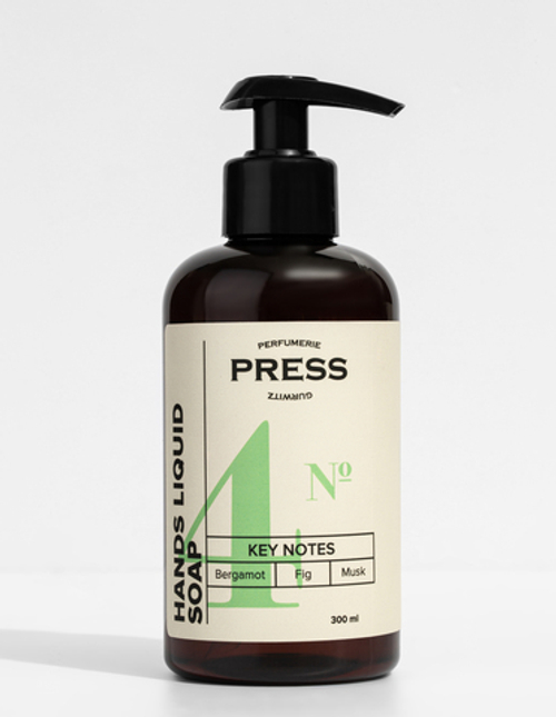 Жидкое мыло для рук Press Gurwitz Perfumerie №4 c нотами бергамота, инжира и мускуса, 300 мл