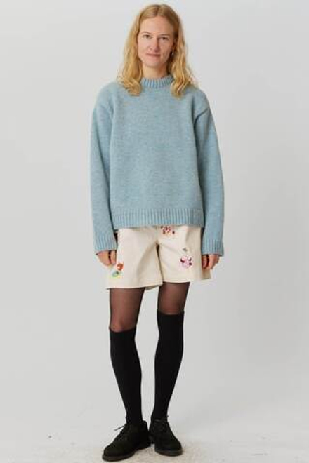 Свитер из шерсти голубого цвета