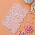 Форма для фигурных леденцов «Цифры», 10 ячеек, 16,5х10х0,7 см, цвет белый