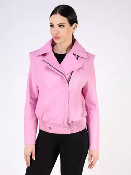 Кожаная куртка демисезонная косуха кимоно