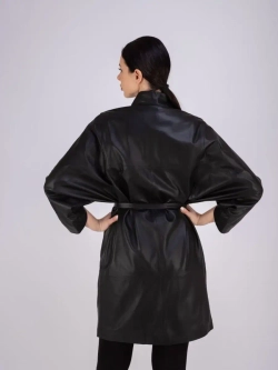 Плащ женский кожаный длинный Турция