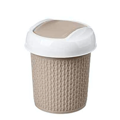 Контейнер для мусора настольный "Velvet" круглый 1л (бежевый)