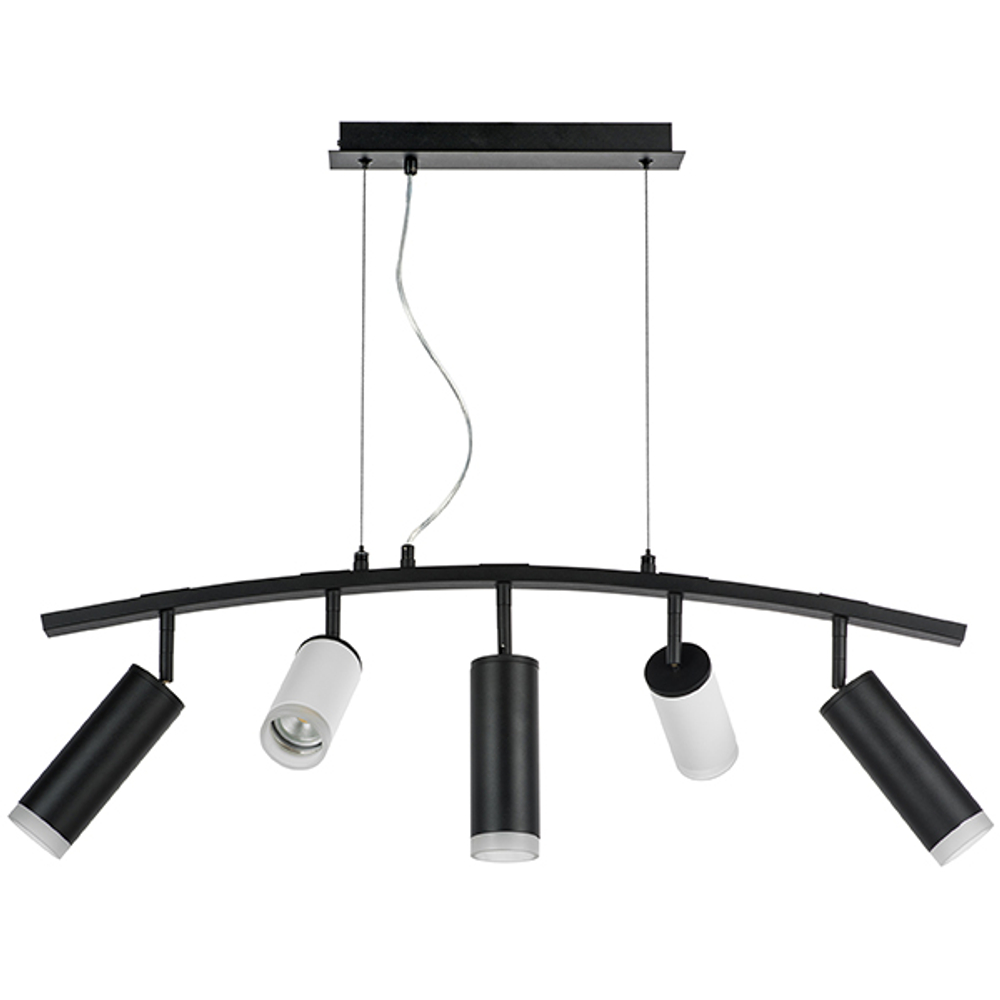 LR7353628730 Люстра RULLO 5х50W GU10 ЧЕРНЫЙ/БЕЛЫЙ (571735+214436-2+214487-3+202430-5)