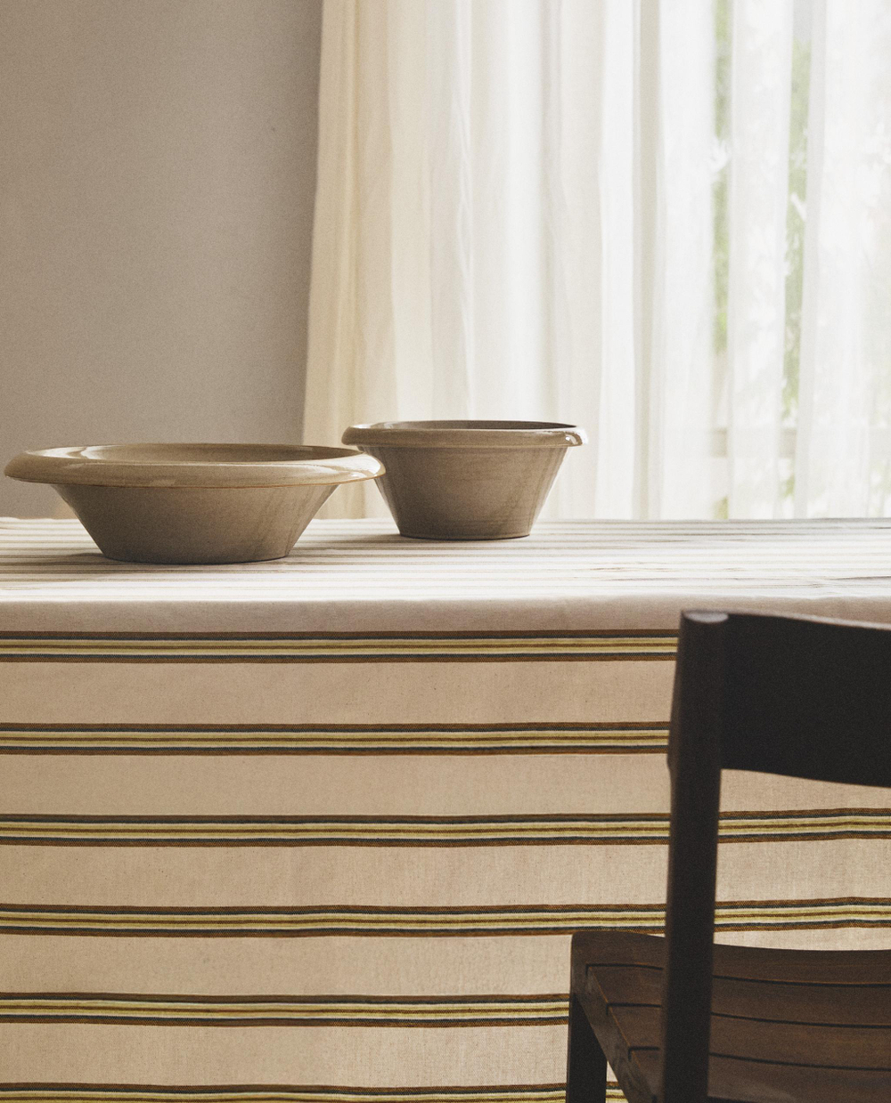 Zara Home скатерть из хлопка, узор в полоску, 200 150 см