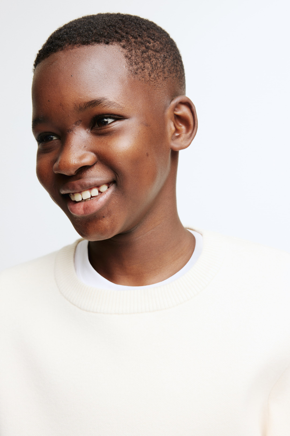 H&M Тонкий вязаный свитер, светло-бежевый