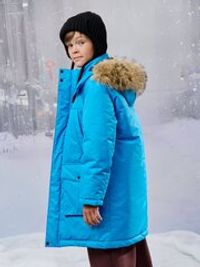 Парка зимняя "Лазурь" подростковая 7+