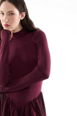 Платье-русалка винное