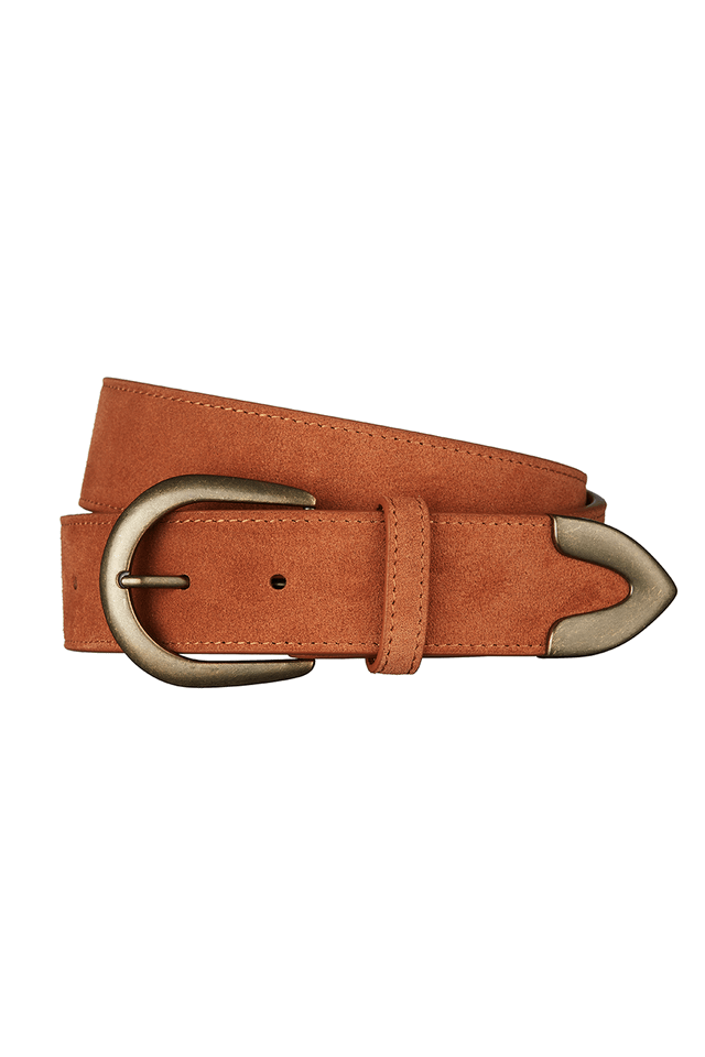 Ремень из замши с винтажной пряжкой