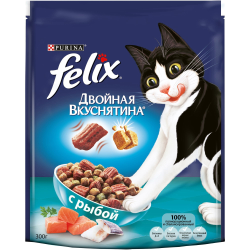 Сухой корм Felix Двойная вкуснятина  для кошек