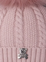 Шапка зимняя вязаная с помпоном для детей