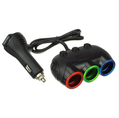 Разветвитель авто Olesson NO.1632 (3розетки /120W) LED