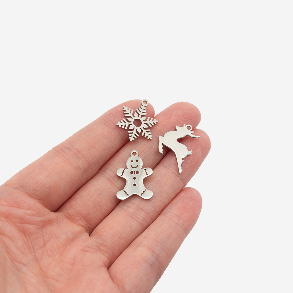 Подвеска "Снежинка" 19*14мм, сталь без покрытия