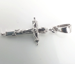 Крестик Эстерелла, серебро, 925 проба, родирование/Ф