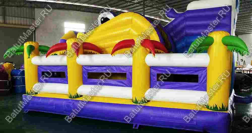 Коммерческий батут "Белый клык" с механизированной головой, размер 6*6*3,5 м