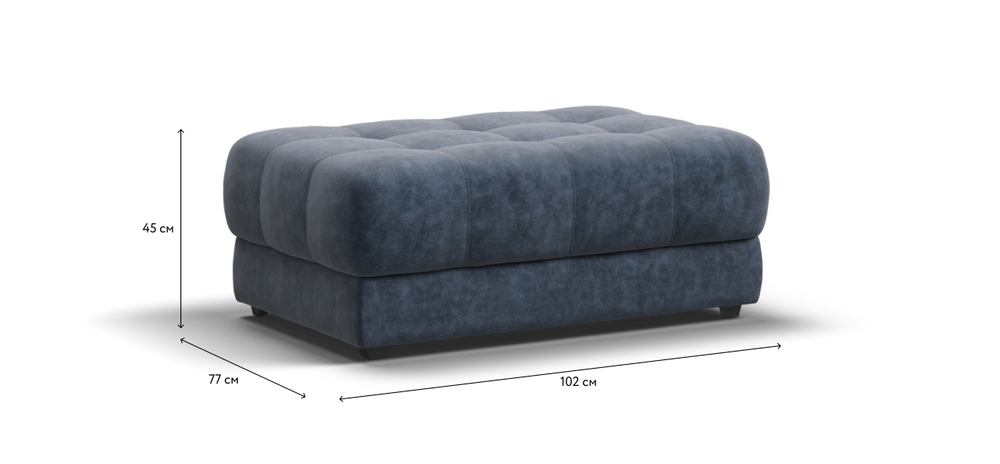 Босс пуф Велюр Роял синий