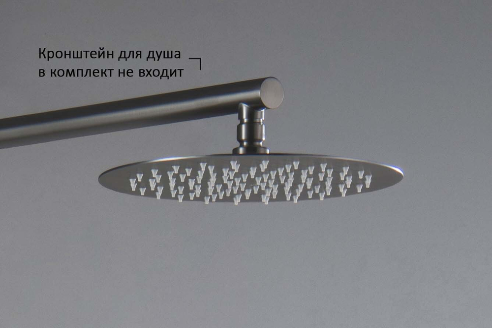 AQ2073BGM круглый верхний душ  250*2 мм, оружейная сталь