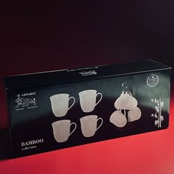 Lenardi 235-073 Набор из 4 кружек 380мл TROPICAL в под.уп.(х6)Фарфор