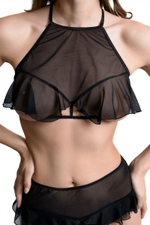 Эротический бралетт Karen с открытой грудью (Размер: 42-44) (Цвет: белый)