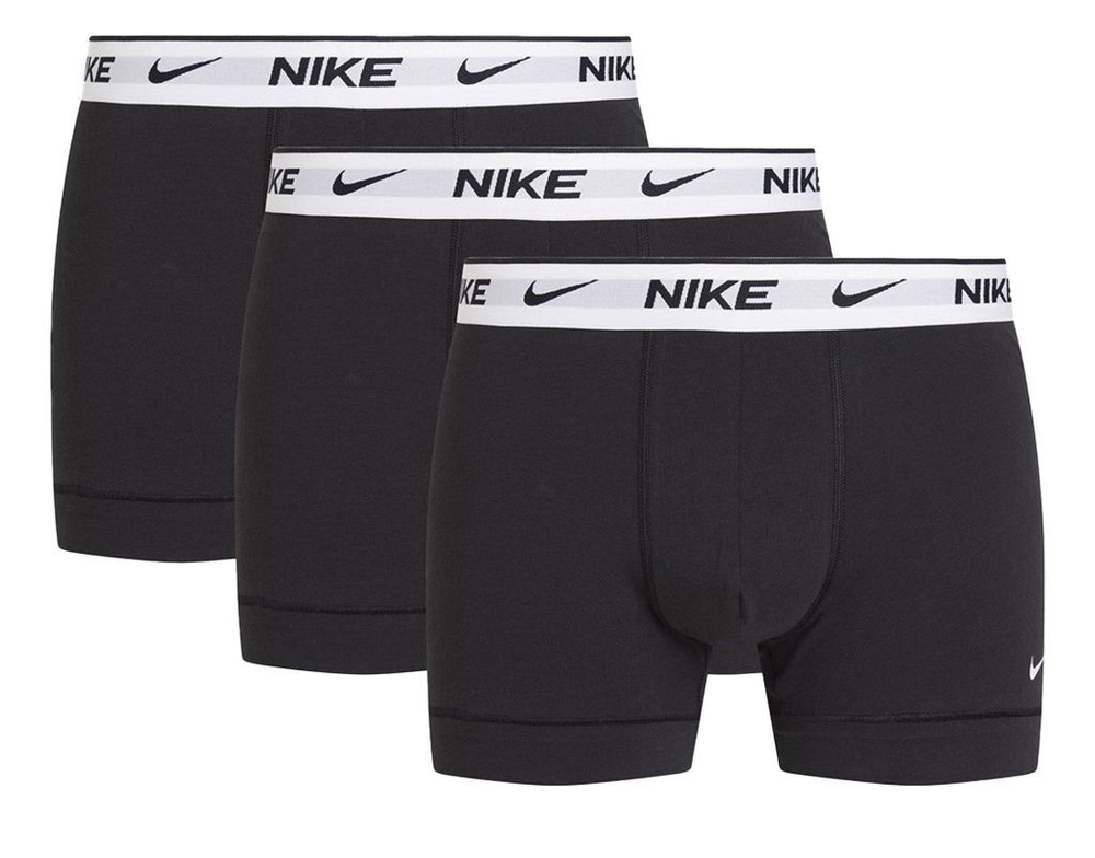 Мужские спортивные боксеры Nike Everyday Cotton Stretch Trunk 3P - черный