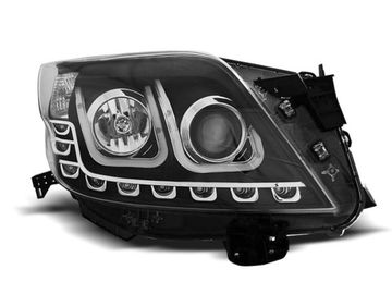 Передние фары tube light black для Toyota Land Cruiser Prado 150