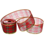 Лента для декорирования «Шотландка» 6,3 см, 2,7 м, красный/зеленый/черный