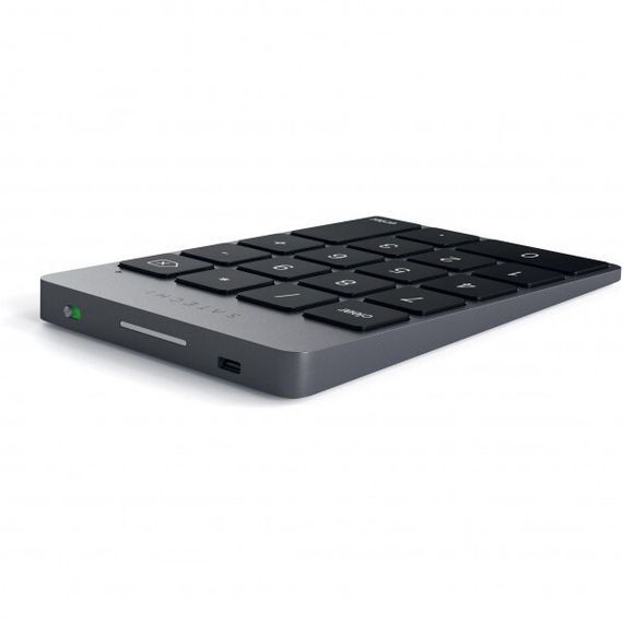 Беспроводная клавиатура Satechi Slim Rechargeable Aluminum Bluetooth Keypad темно-серая ST-SALKPM