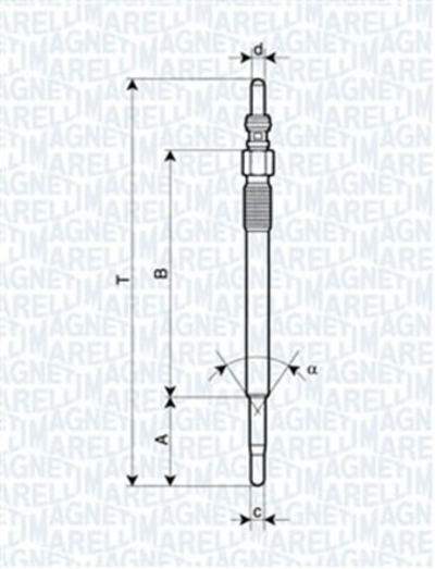 MAGNETI MARELLI - 062900048304-MAN - Glow Plug