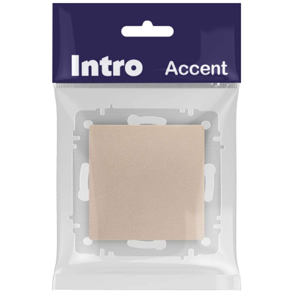Кнопка Intro Accent 6-109-04 10А-250В IP20 СУ AL/CU шампань | Intro