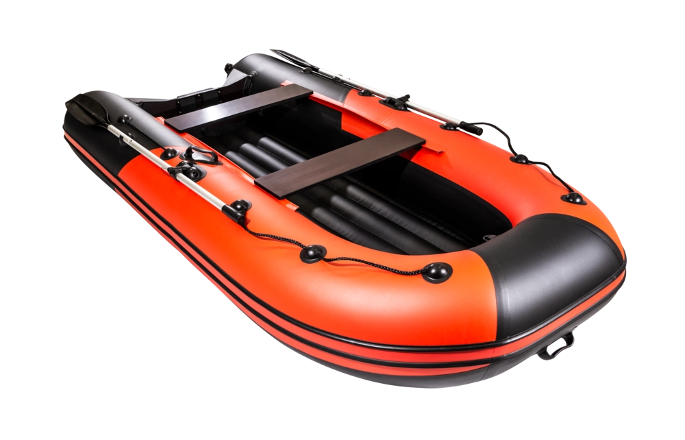 Лодка Ривьера 3200 НДНД компакт, 3200*1500*420 мм., цвет красный - черный