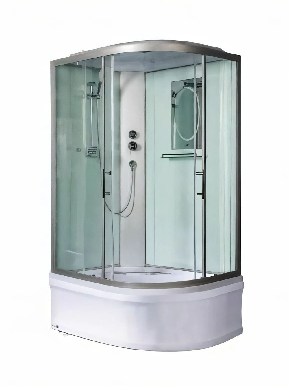 Душевая кабина WeltWasser  WW500 HALLE 1204 L 120х90 см,  прозрачное стекло, поддон низкий, крыша, гидромассаж, левосторонняя