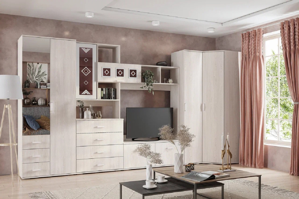 Шкаф-пенал Белла, ясень белый