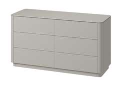 Комод Tammi 6 ящиков ширина 140 см (серо-бежевый)