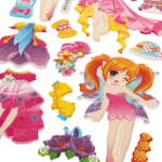 Наклейки выпуклые "Девочки" 20*10см.