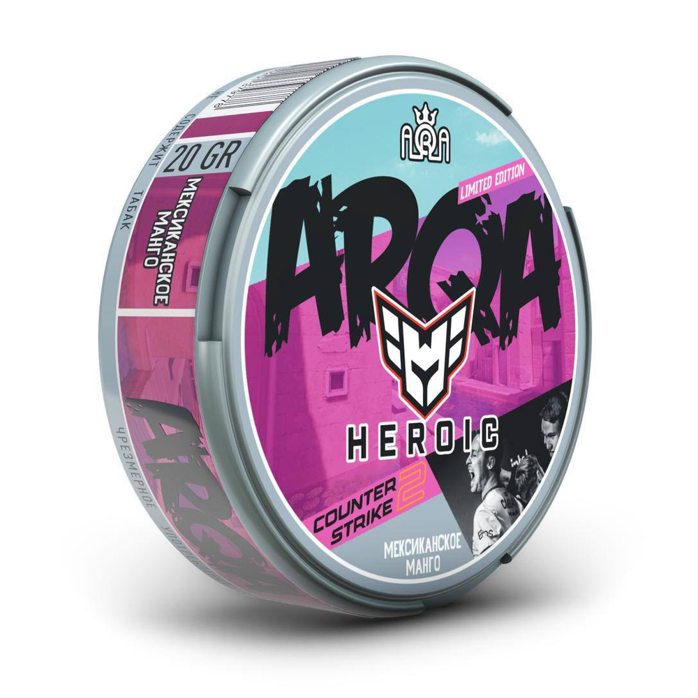 Снюс ARQA CS:GO HEROIC (120 МГ) - МЕКСИКАНСКОЕ МАНГО