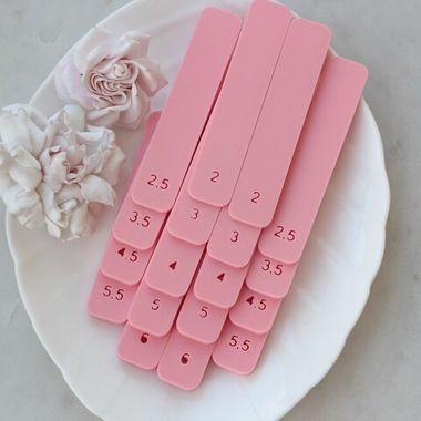 Ограничитель толщины для раскатки полимерной глины, набор, цвет лососевый, ФТ007