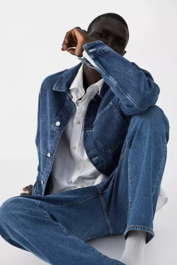 H&M ДЖИНСЫ, ТЕМНЫЙ СИНИЙ