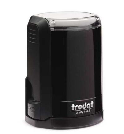Печать на автоматической оснастке Trodat 4645 с крышкой Д45 мм