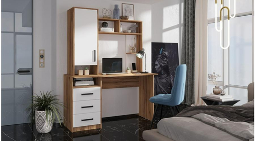 Стол компьютерный Фаворит Дуб Вотан / Белый