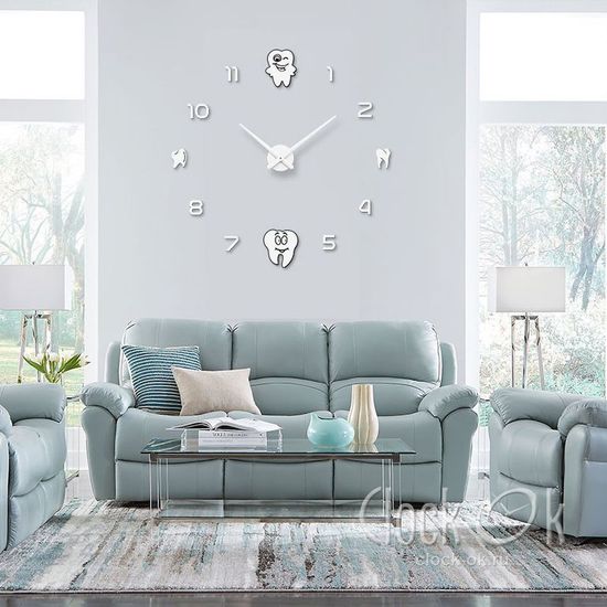 Настенные 3D часы Зубики