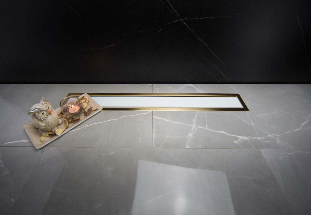 Душевой лоток Pestan Confluo Premium Line 750 White Glass Gold