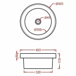 Раковина Artceram Fuori Scala 40,3 TFL032 17 00 черная матовая