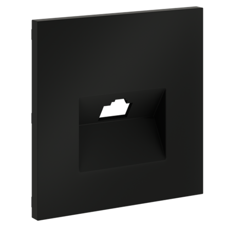 Накладка для розетки компьютерной RJ45 кат.6, S70 (черный матовый)