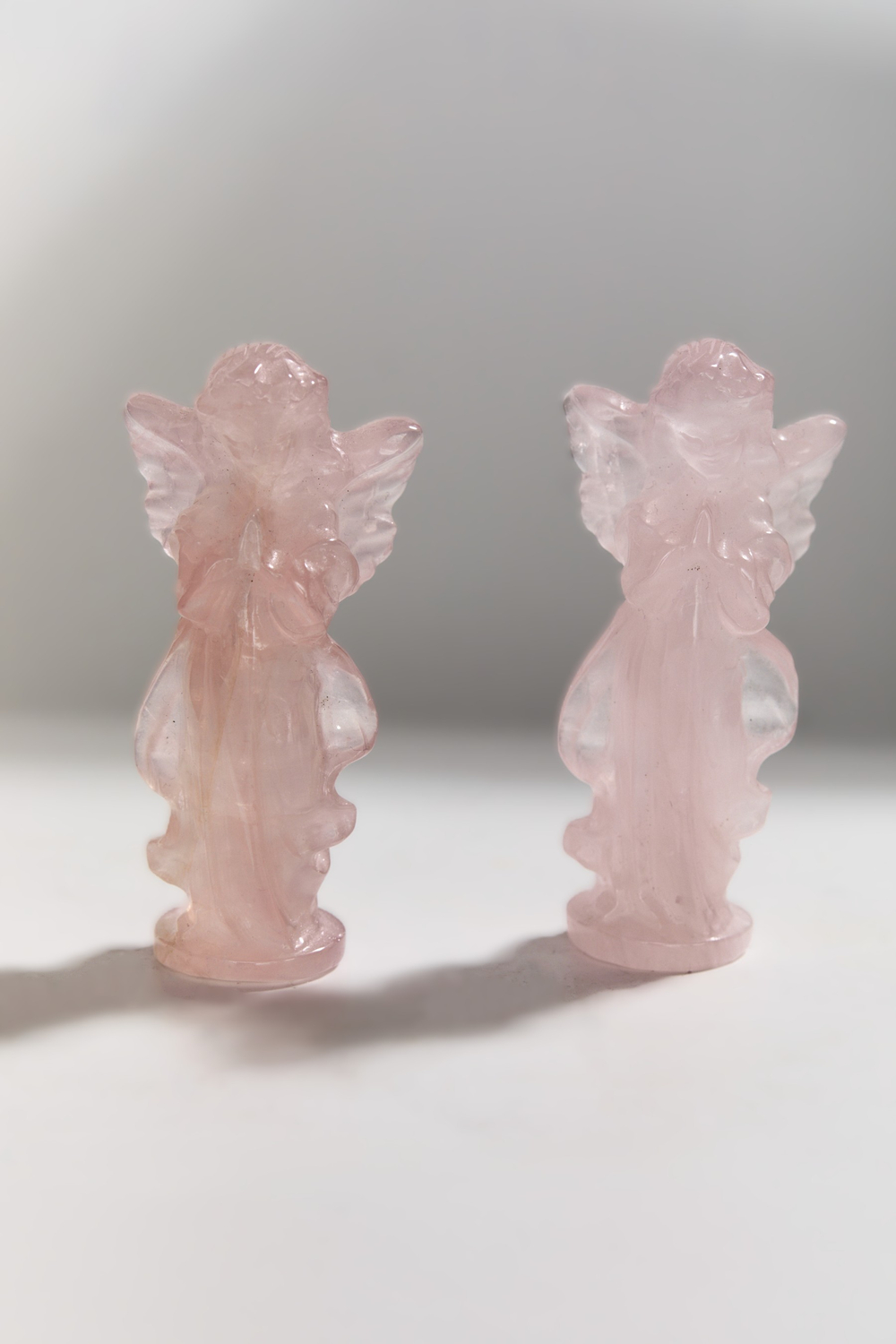 Фигурка ангела из розового кварца