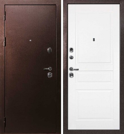 Входная дверь с шумоизоляцией порошковый окрас и МДФ - 252